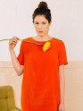 robe en soie orange Julia ATODE