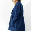 Trench fluide femme bleu en coton Alice ATODE