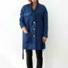 Trench fluide femme bleu en coton Alice ATODE