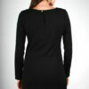 Robe laine noire manche longue Agathe ATODE