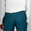 Pantalon bleu canard femme large taille haute Laura ATODE