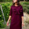 robe longue bordeaux Carine ATODE