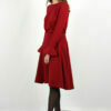 jupe midi rouge en crepe Camille ATODE