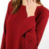 top en laine rouge Emmanuelle ATODE