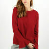 top en laine rouge Emmanuelle ATODE