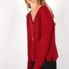 Pull rouge en crêpe de laine Chloé ATODE