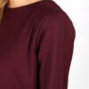 Robe droite bordeaux en laine flanelle Carolyne ATODE