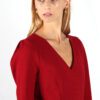 robe rouge cintrée en crêpe de laine Nahéma ATODE