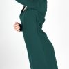 Robe vert sapin cintrée en crêpe de laine Nahéma ATODE