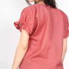 Blouse corail manches tshirts smockées Louane ATODE