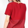 Robe droite rouge bicolore Carolyne ATODE