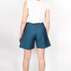 Short bleu canard chic femme en laine froide Isabelle ATODE