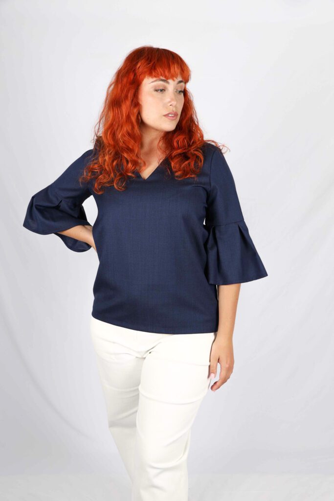 Blouse bleu marine chic Danying ATODE