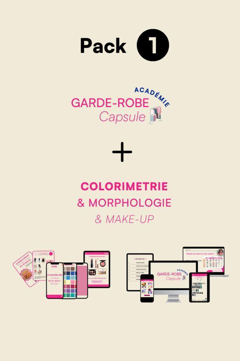 Pack 1 Colorimétrie + Morpho + Formation Garde robe Capsule Académie